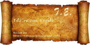 Tánczos Ernő névjegykártya